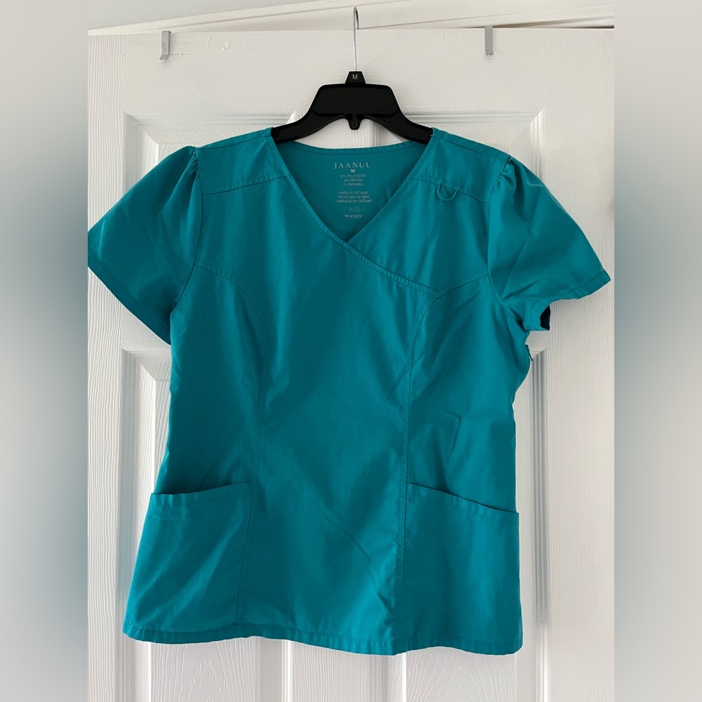 Jaanuu Teal Scrub Top